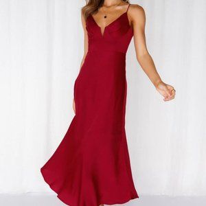 Hello Molly Private Kiss Midi Dress Cherry